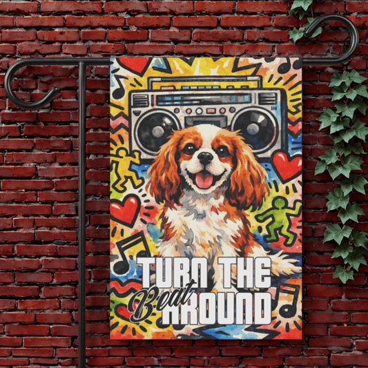 Personalized Cavalier 90s Music Garden Flag 12'' × 18''