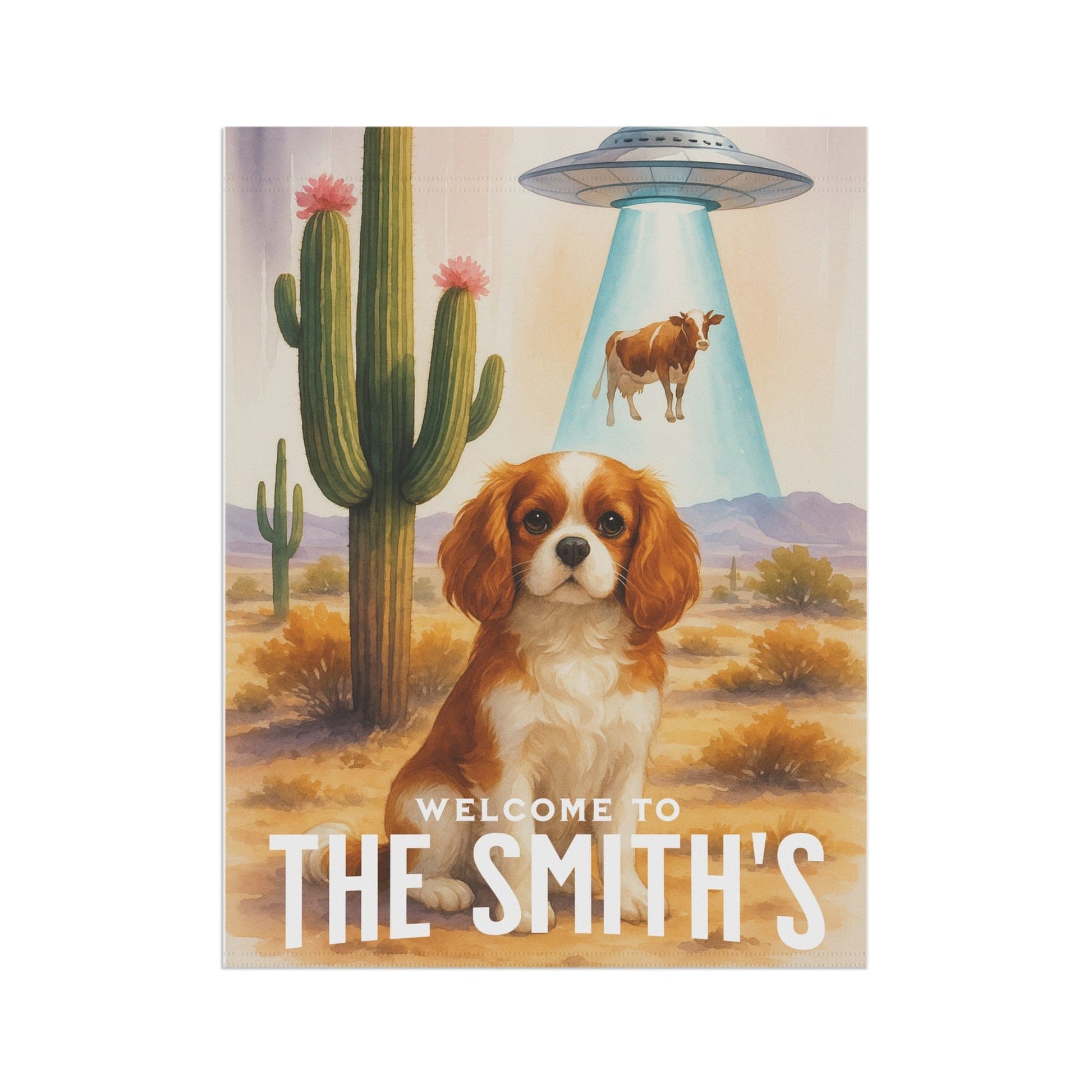 Blenheim Cavalier Aliens Garden Flag