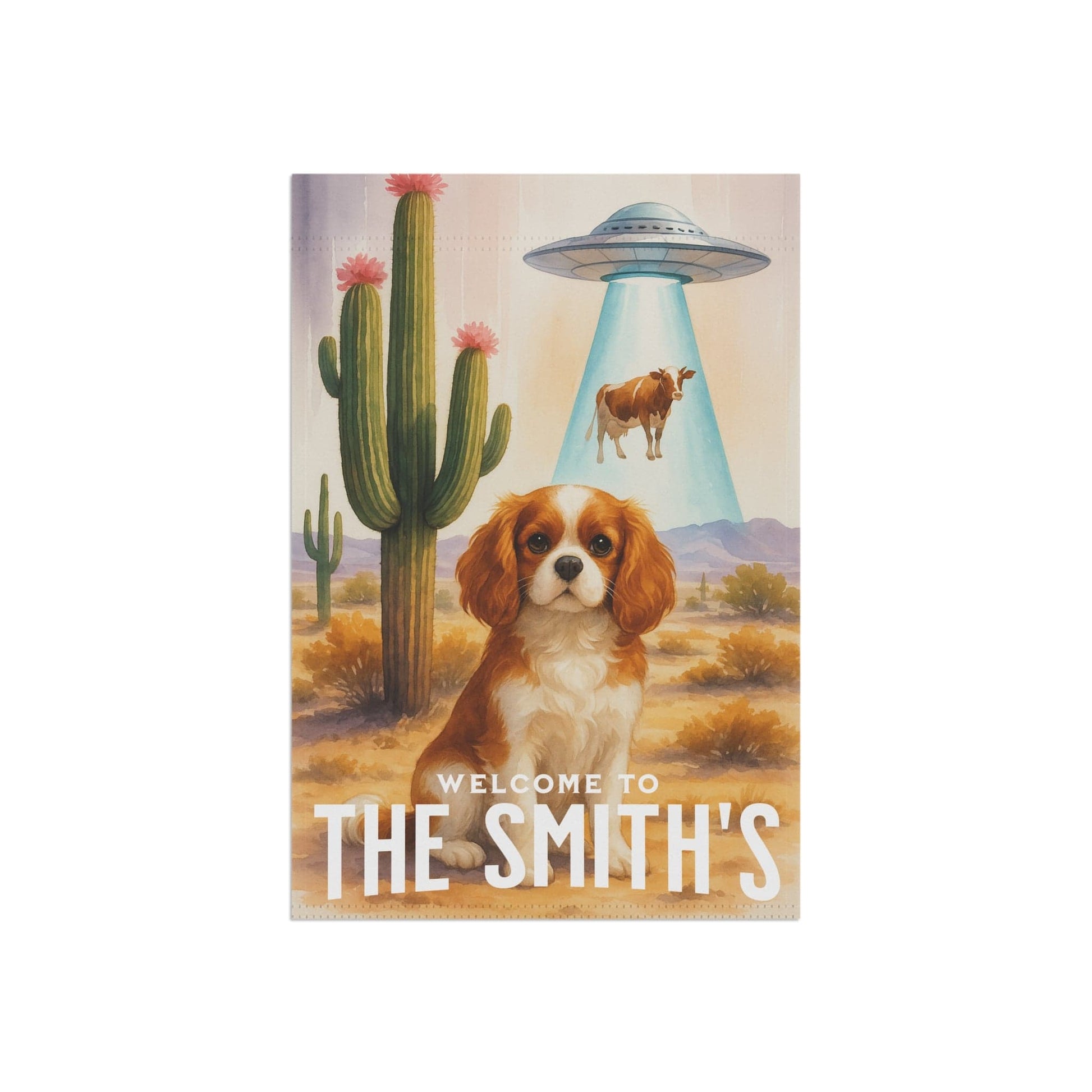 Blenheim Cavalier Aliens Garden Flag