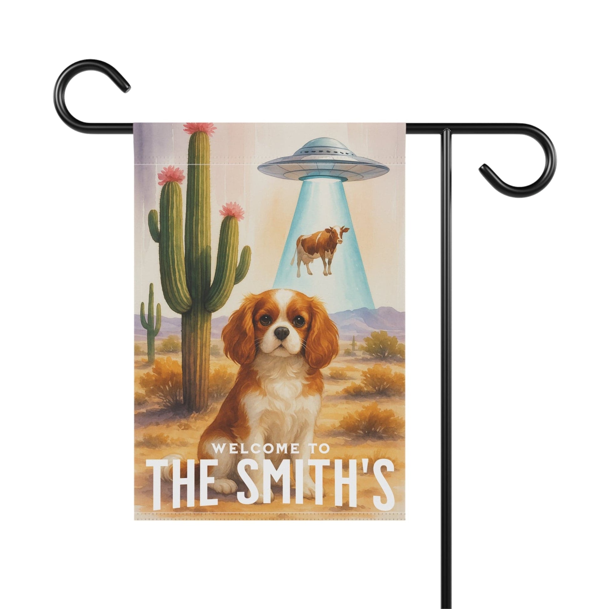 Blenheim Cavalier Aliens Garden Flag