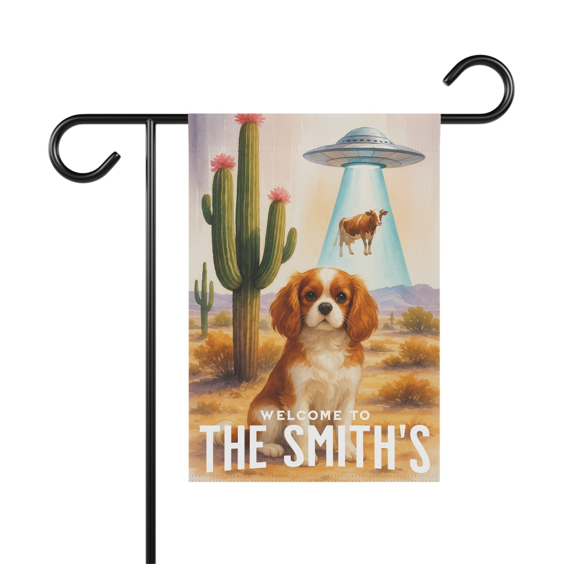 Blenheim Cavalier Aliens Garden Flag