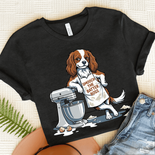 Personalized Cavalier Baking Unisex Tshirt Dark Grey Heather