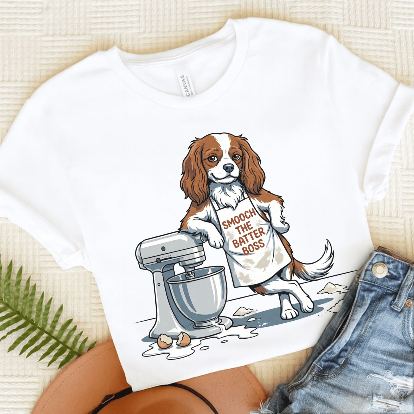 Personalized Cavalier Baking Unisex Tshirt White