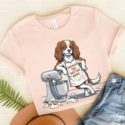Personalized Cavalier Baking Unisex Tshirt Soft Pink