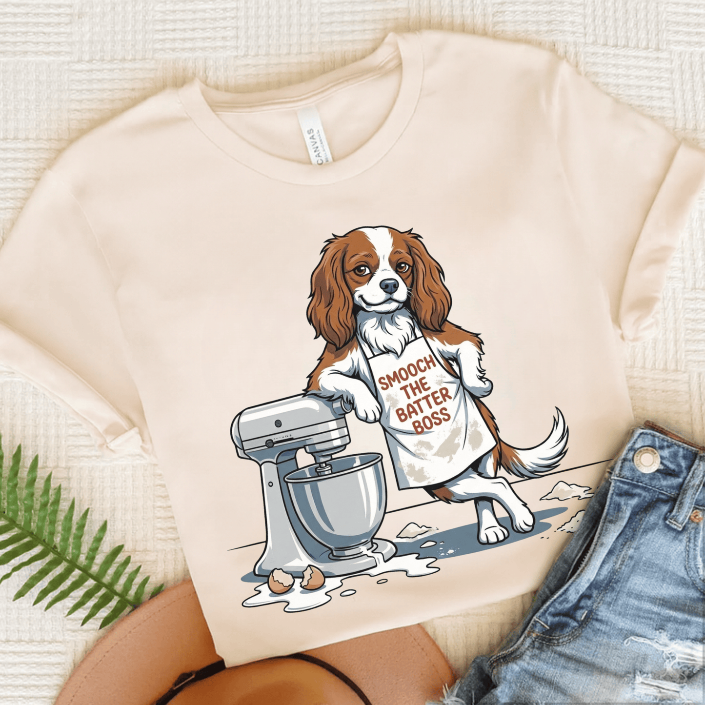 Personalized Cavalier Baking Unisex Tshirt Natural