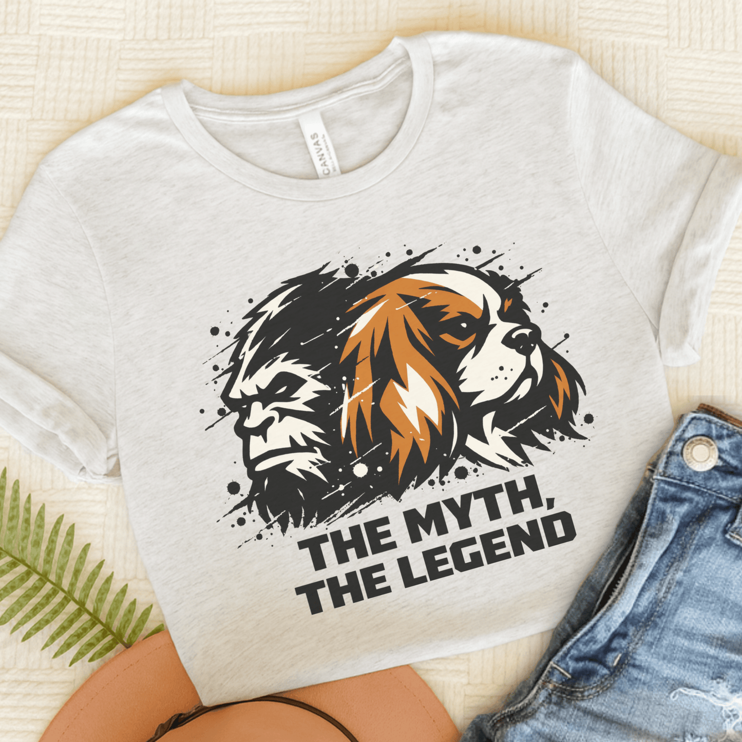 Personalized Cavalier Bigfoot Unisex TShirt Ash