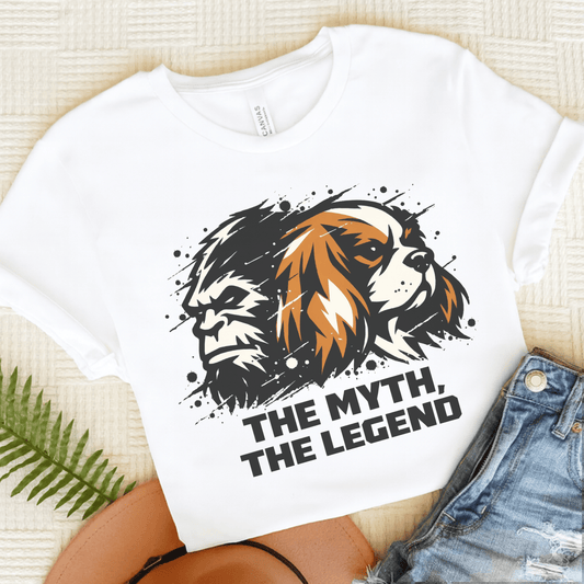 Personalized Cavalier Bigfoot Unisex TShirt White