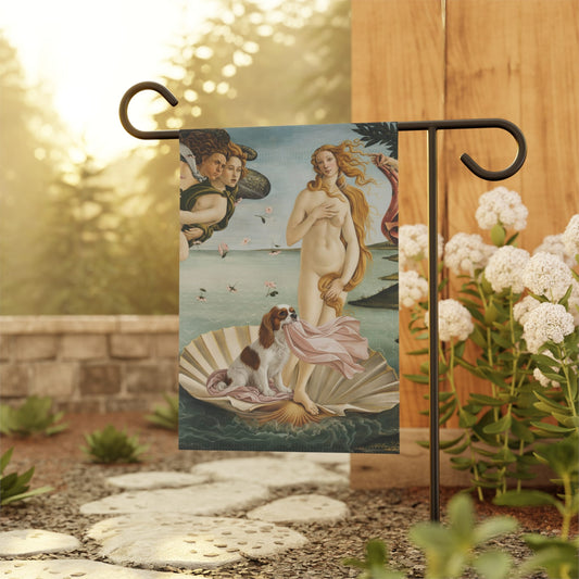 Personalized Cavalier Venus Painting Garden Flag