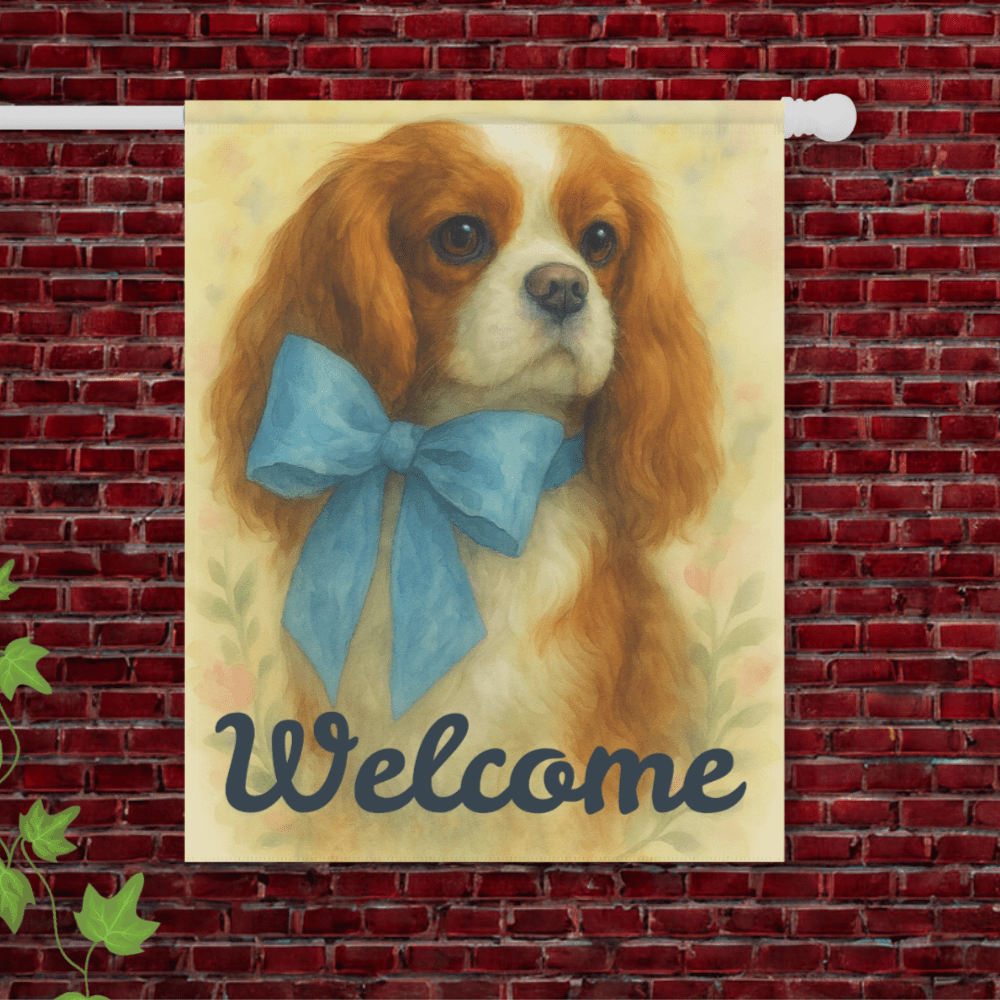 Blenheim Cavalier Blue Coquette Garden Flag 24.5'' × 32''