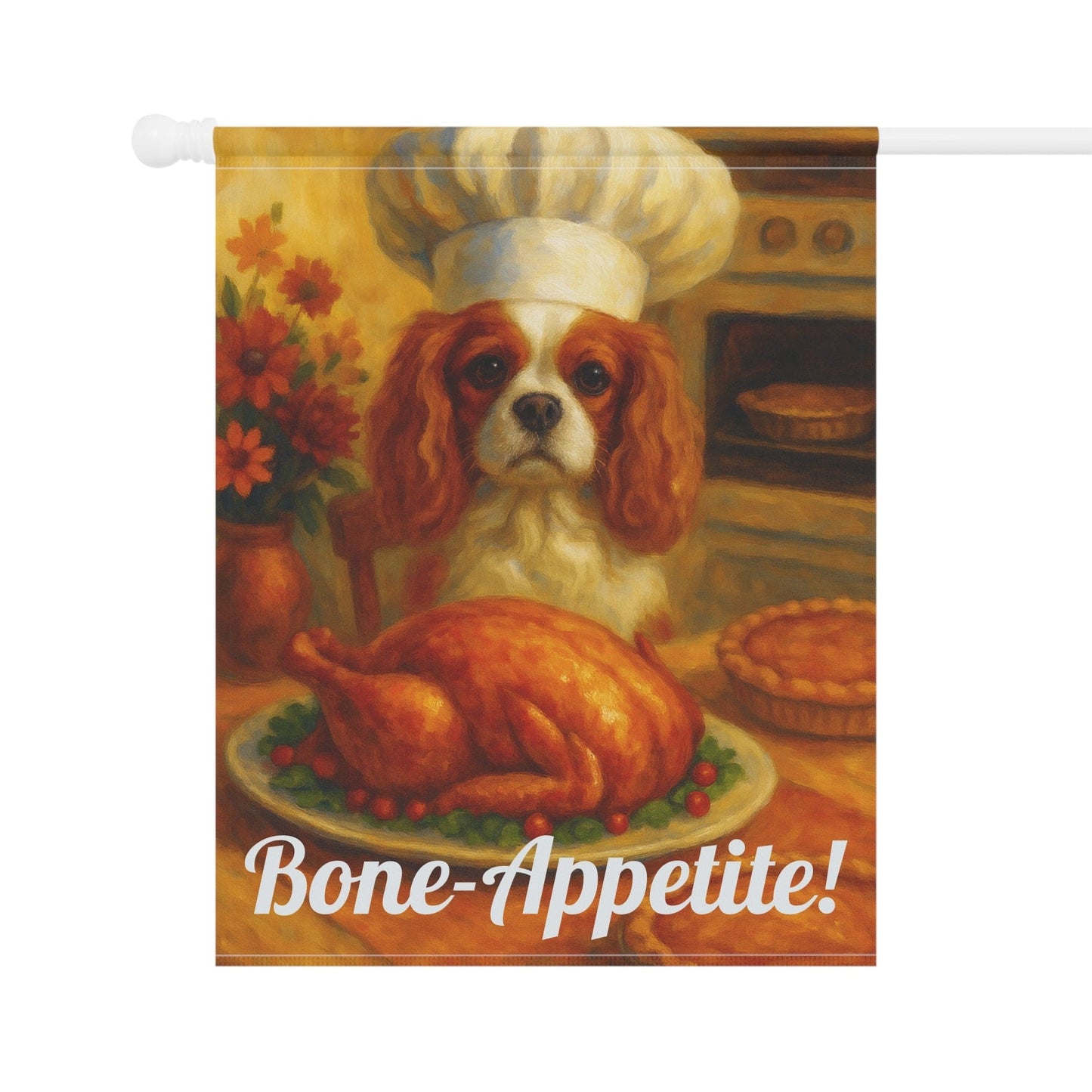 Blenheim Cavalier Bone-Appetite Garden Flag