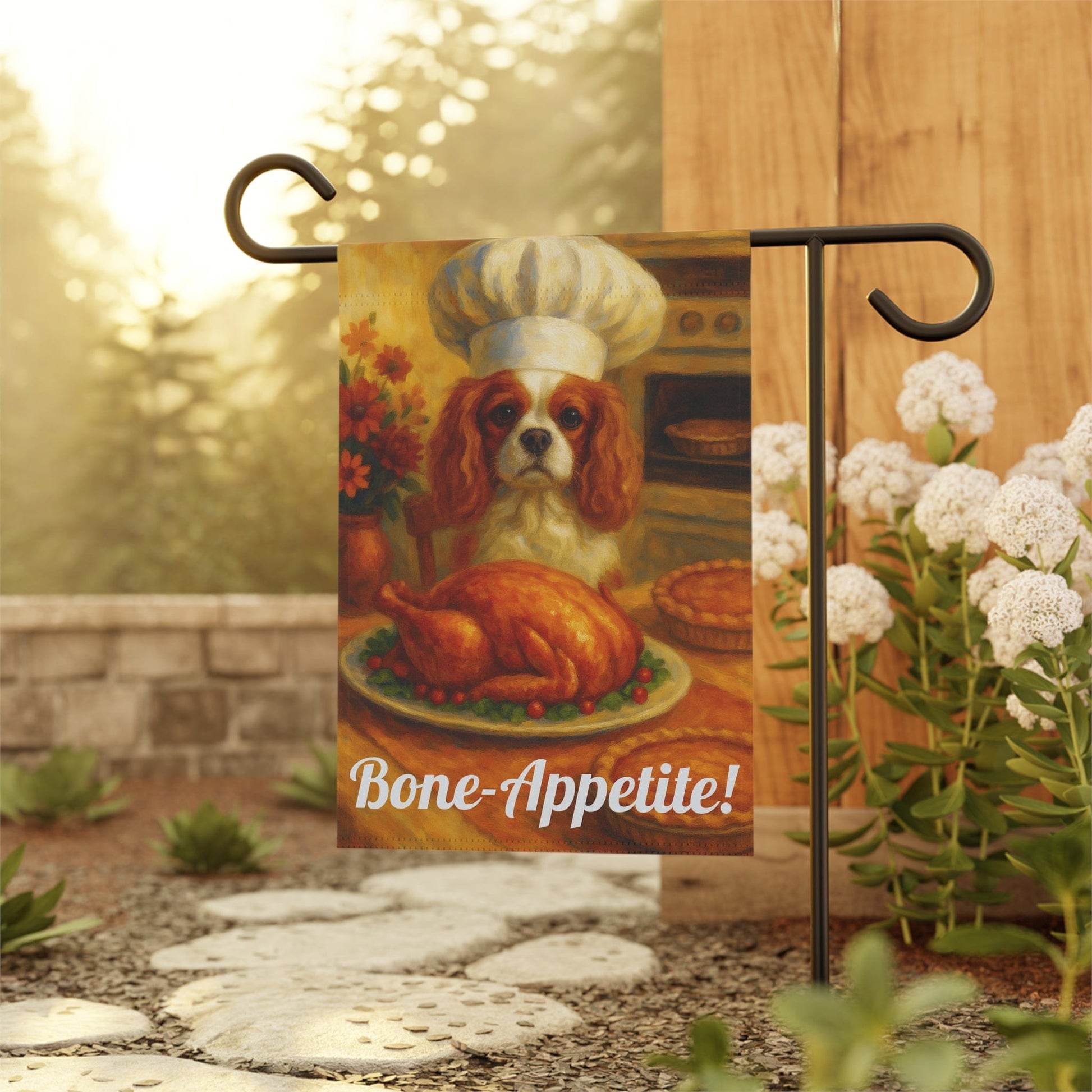 Blenheim Cavalier Bone-Appetite Garden Flag