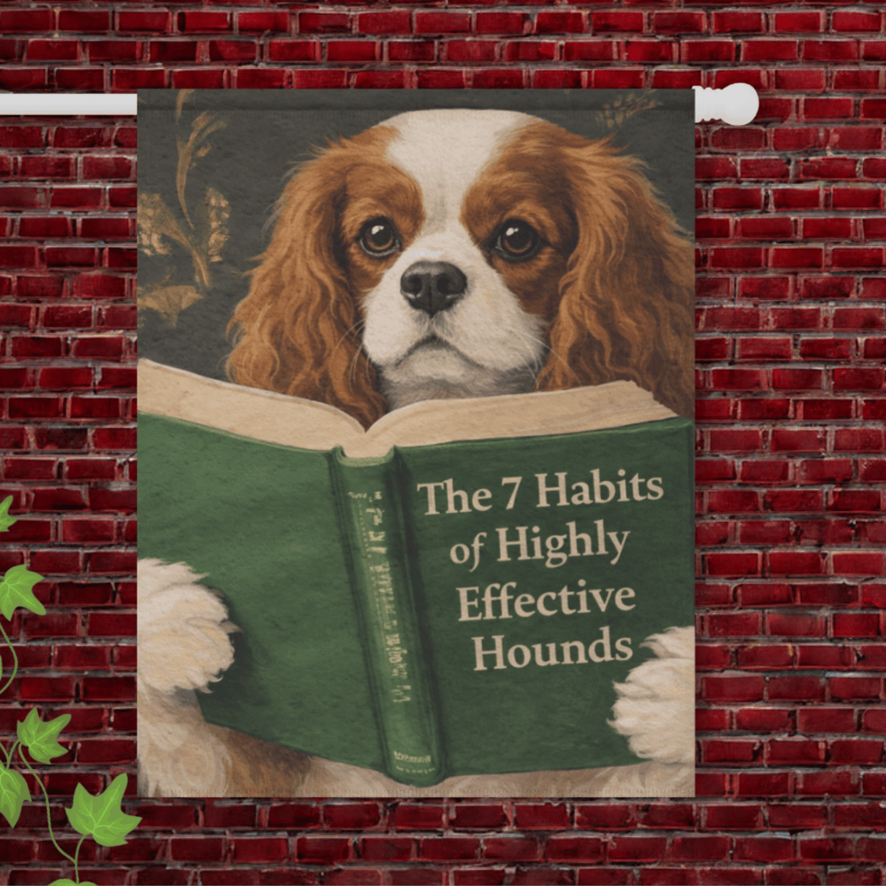 Personalized Cavalier Book Lover Garden Flag 24.5'' × 32''