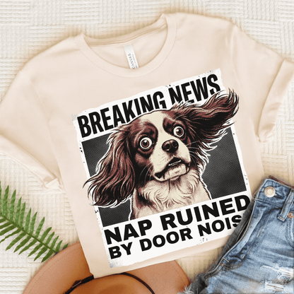 Personalized Cavalier Breaking News Unisex Tshirt Natural