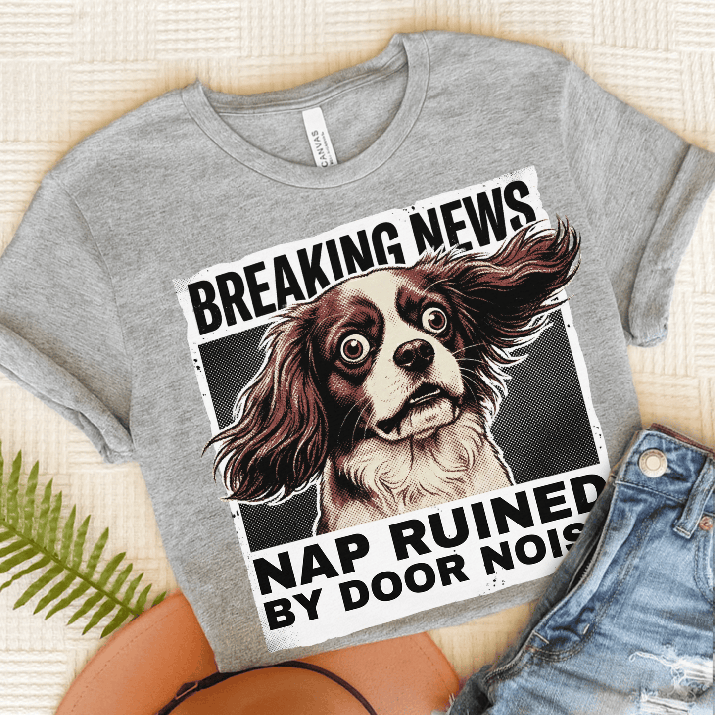 Personalized Cavalier Breaking News Unisex Tshirt Athletic Heather