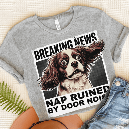 Personalized Cavalier Breaking News Unisex Tshirt Athletic Heather