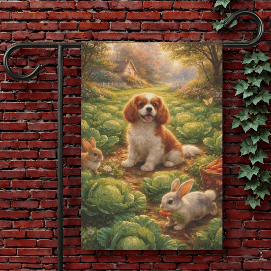 Personalized Cavalier Cabbage Patch Garden Flag 12'' × 18''