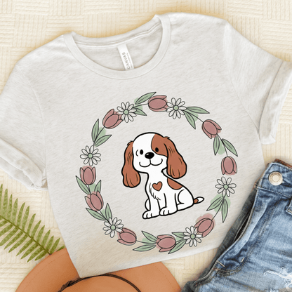 Personalized Cavalier Spring Unisex TShirt Ash