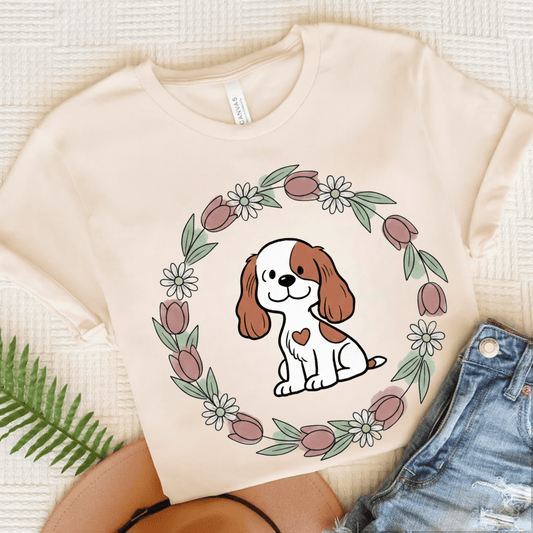 Personalized Cavalier Spring Unisex TShirt Natural