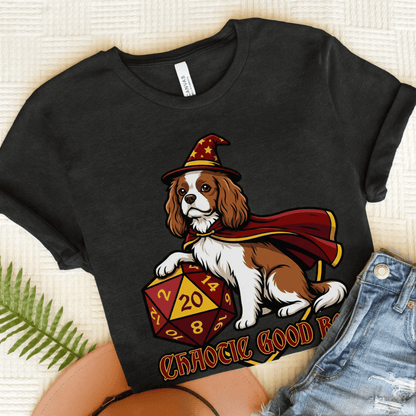 Personalized Cavalier Good Boy Unisex Tshirt Dark Grey Heather