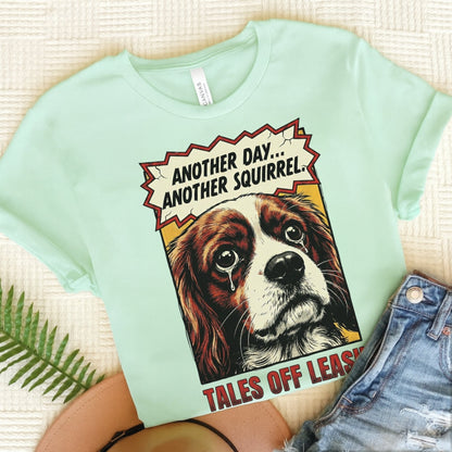 Personalized Cavalier Comic Book Squirrels Unisex TShirt Heather Mint