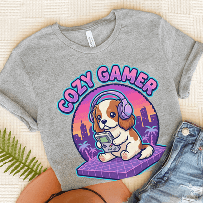 Personalized Cavalier Cozy Gamer Unisex Tshirt Athletic Heather