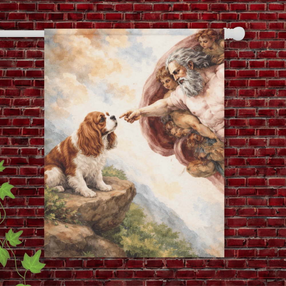 Personalized Cavalier Creation Adam Garden Flag 24.5'' × 32''