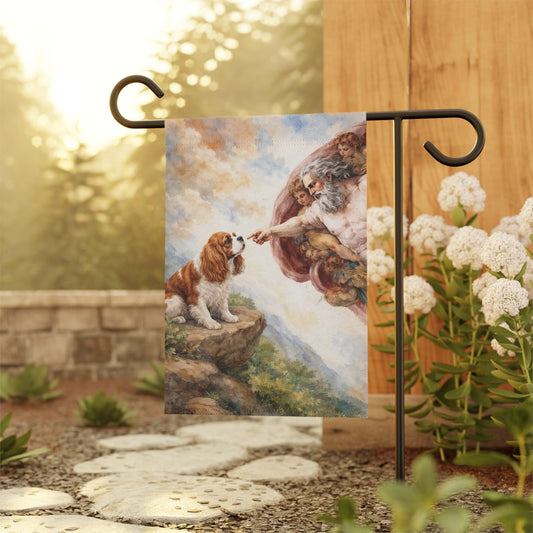 Personalized Cavalier Creation Adam Garden Flag