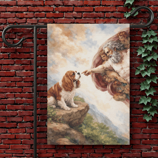 Personalized Cavalier Creation Adam Garden Flag 12'' × 18''
