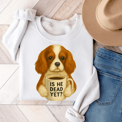 Blenheim Cavalier Dead Yet Sweatshirt White