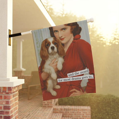 Personalized Cavalier Drama Award Garden Flag