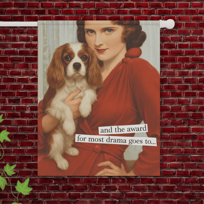 Personalized Cavalier Drama Award Garden Flag 24.5'' × 32''