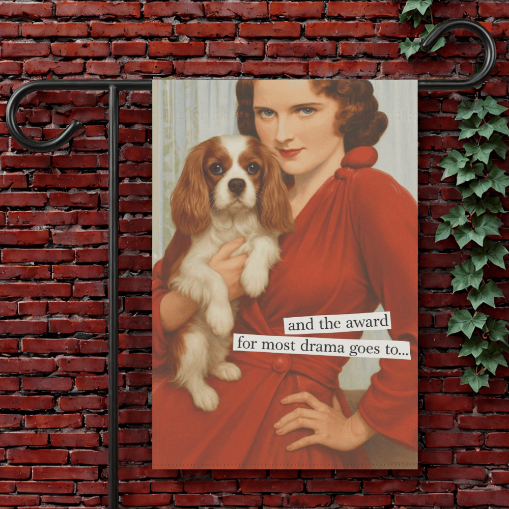 Personalized Cavalier Drama Award Garden Flag 12'' × 18''