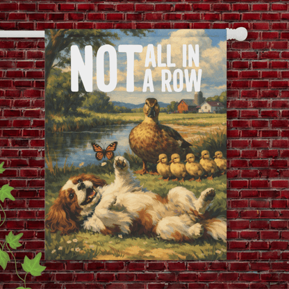 Personalized Cavalier Ducks in a Row Garden Flag 24.5'' × 32''
