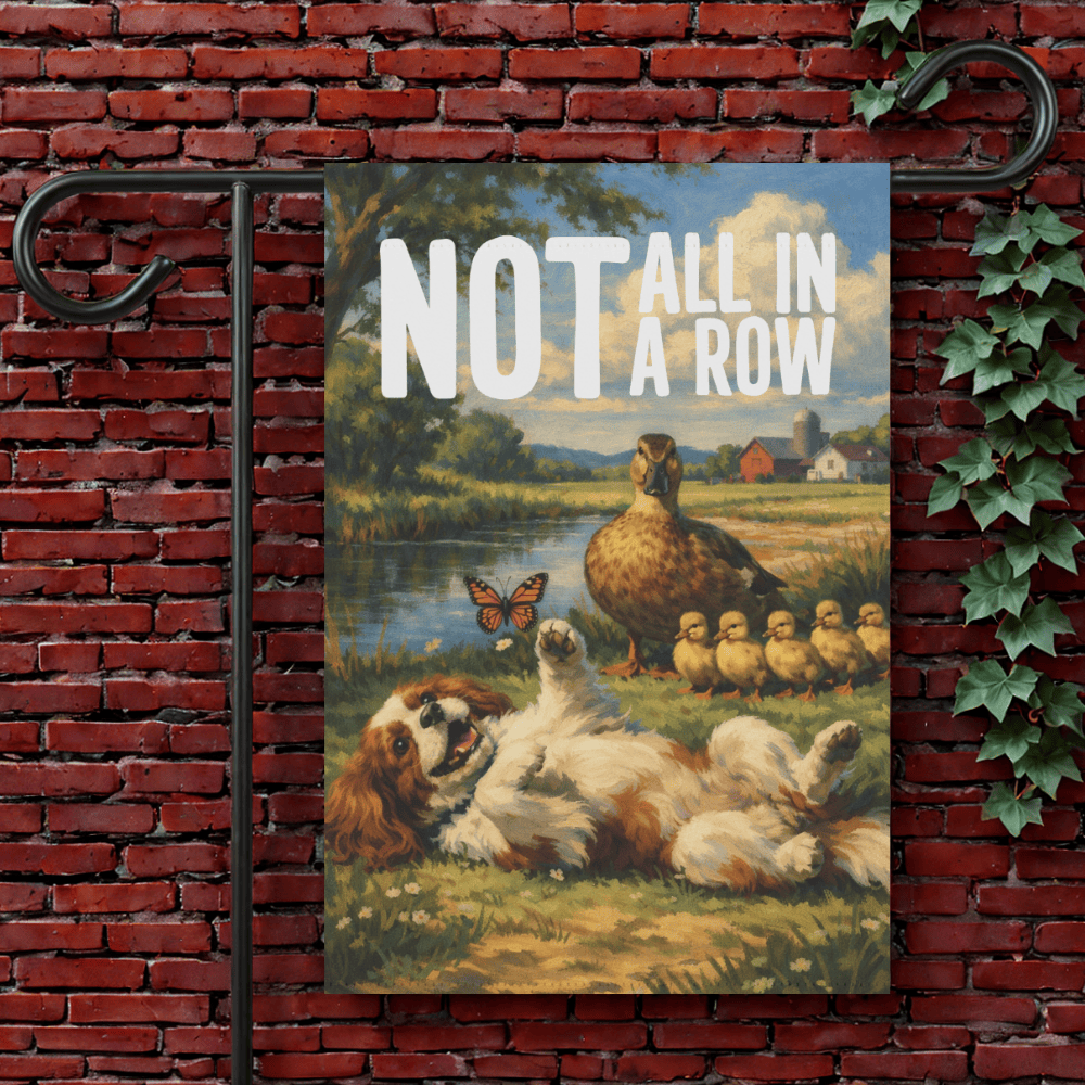 Personalized Cavalier Ducks in a Row Garden Flag 12'' × 18''