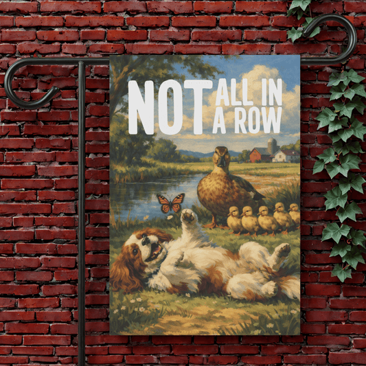 Personalized Cavalier Ducks in a Row Garden Flag 12'' × 18''