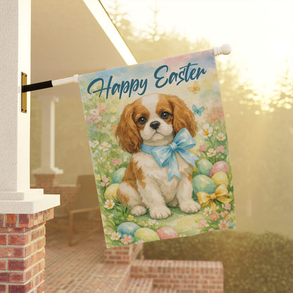 Personalized Cavalier Easter Garden Yard Flag