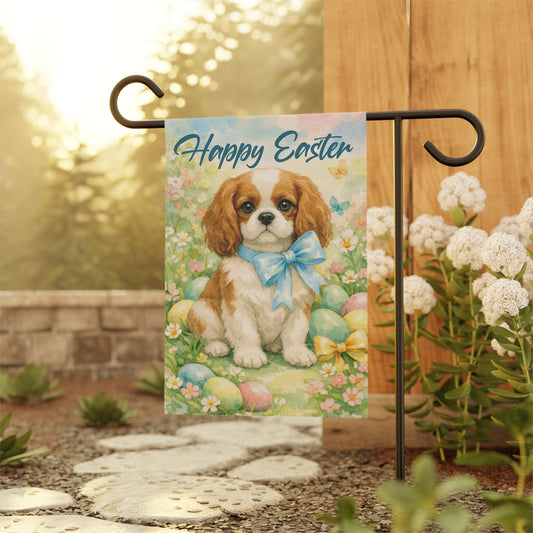 Personalized Cavalier Easter Garden Yard Flag