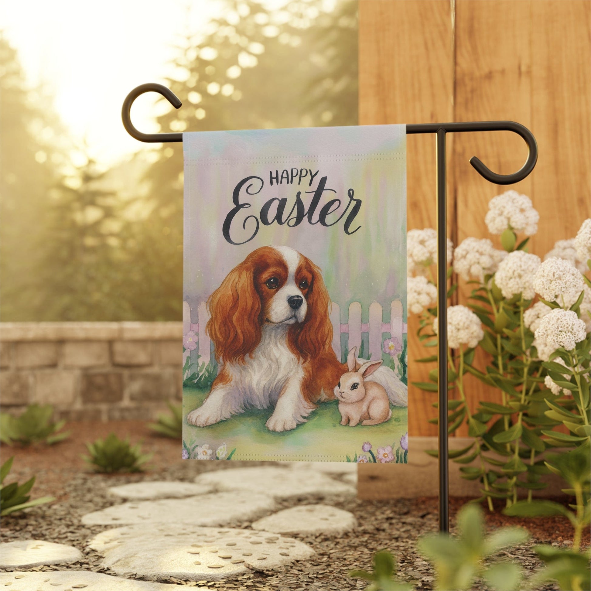 Blenheim Cavalier Easter Garden Flag