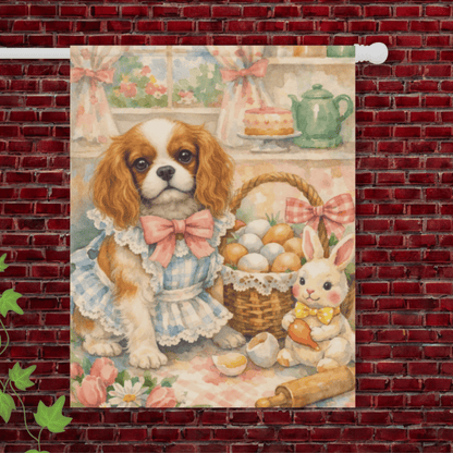 Personalized Cavalier Spring Baking Garden Flag 24.5'' × 32''