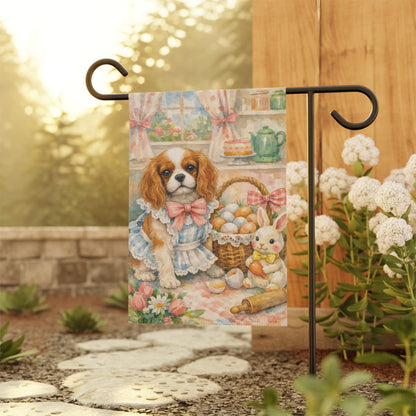 Personalized Cavalier Spring Baking Garden Flag