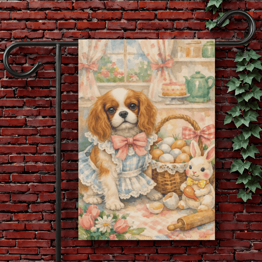 Personalized Cavalier Spring Baking Garden Flag 12'' × 18''