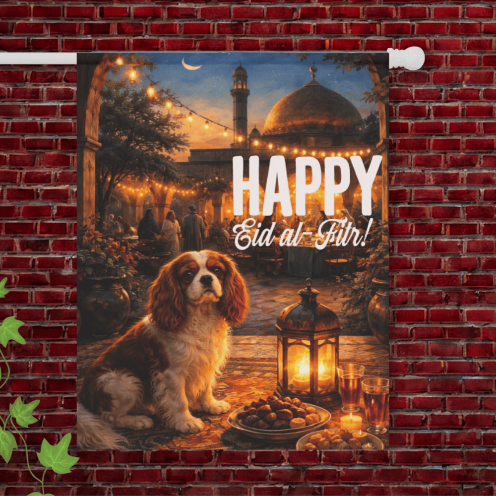 Personalized Cavalier Eid al-Fitr Garden Flag 24.5'' × 32''