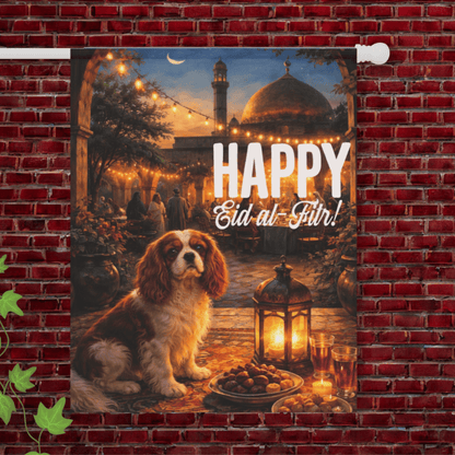 Personalized Cavalier Eid al-Fitr Garden Flag 24.5'' × 32''
