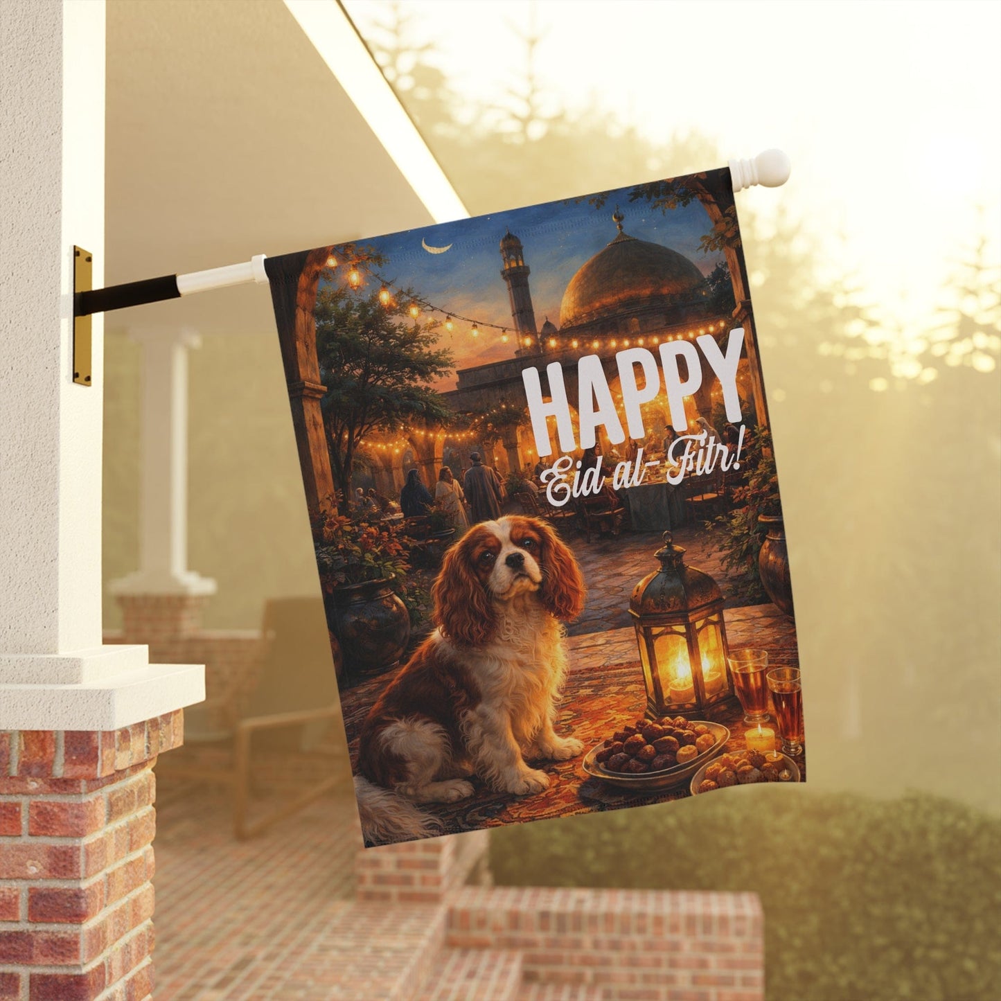 Personalized Cavalier Eid al-Fitr Garden Flag