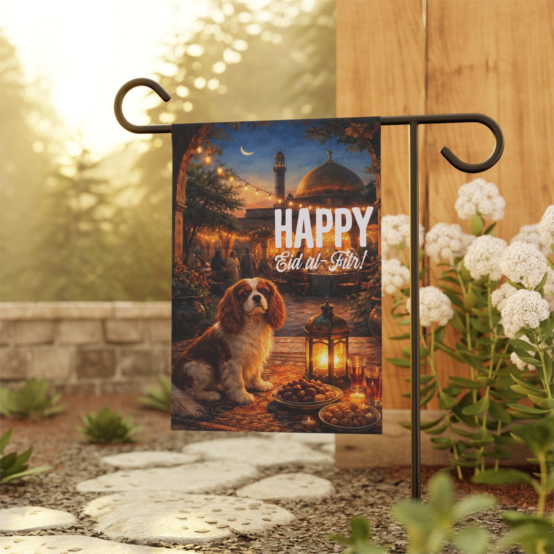 Personalized Cavalier Eid al-Fitr Garden Flag
