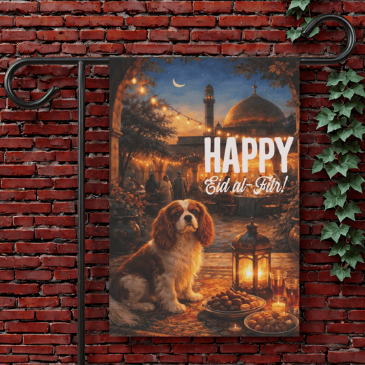 Personalized Cavalier Eid al-Fitr Garden Flag 12'' × 18''