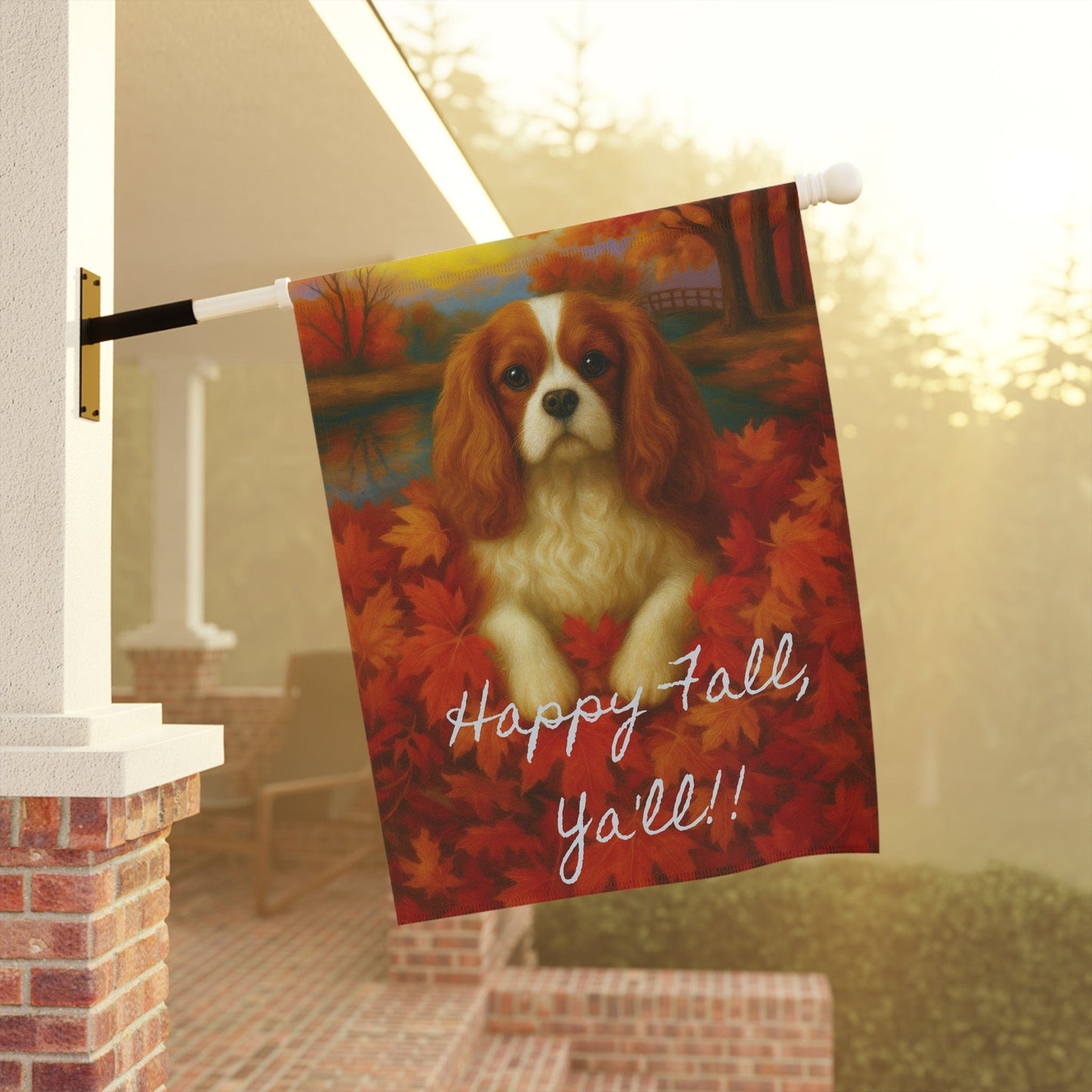Blenheim Cavalier Fall Ya'll Garden Flag