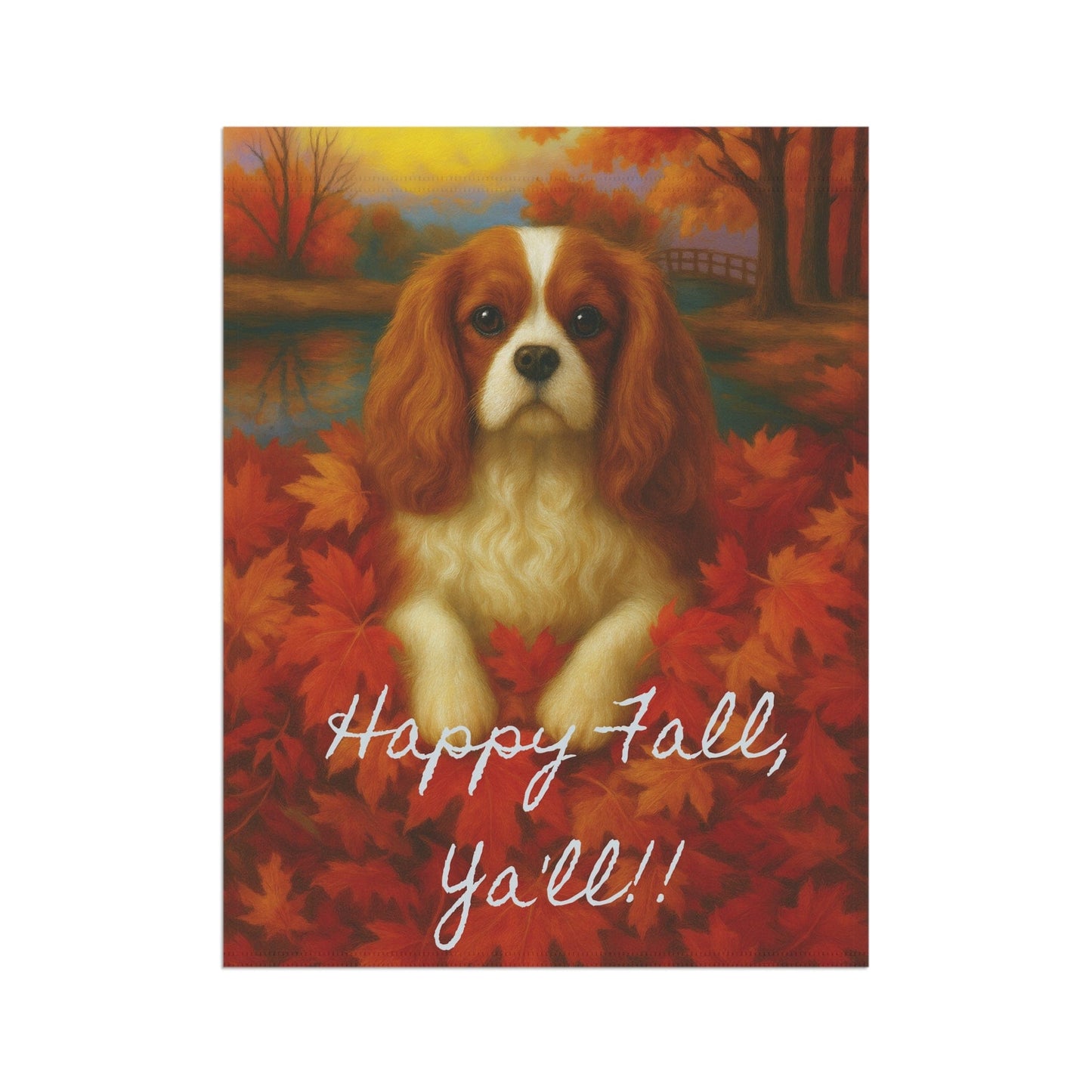 Blenheim Cavalier Fall Ya'll Garden Flag