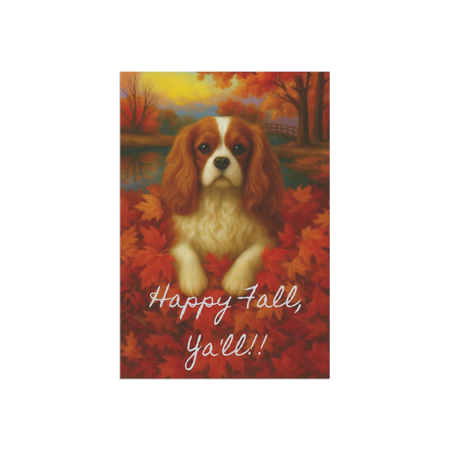 Blenheim Cavalier Fall Ya'll Garden Flag