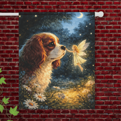 Personalized Cavalier Fantasy Fairy Garden Flag 24.5'' × 32''